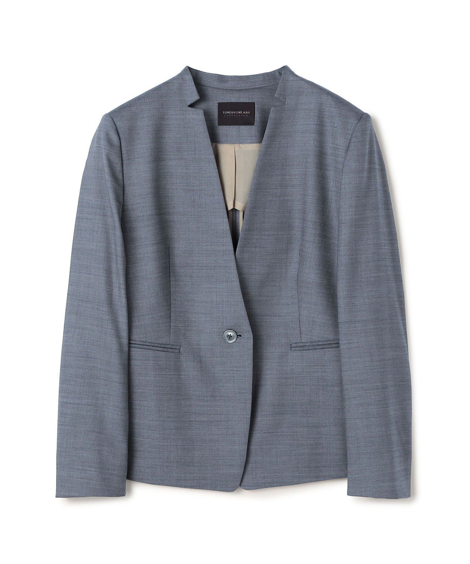 【トゥモローランド/TOMORROWLAND】のシャイニーシャーク キザミカラージャケット インテリア・キッズ・メンズ・レディースファッション・服の通販 founy(ファニー) ファッション Fashion レディースファッション Fashion for Women アウター Coat / Outerwear Collection レディースジャケット・軽アウター Jackets カッティング Cutting Detail コンパクト Compact, Small Size コンビネゾン Jumpsuit, All-in-One シェイプ Shape, Slim Fit シルク Silk, 100% Silk ストレッチ Stretch, Stretchy Fabric セットアップ Set-Up, Coordinated Outfit フロント Front, Front Design モダン Modern, Contemporary おすすめ Recommended / Our Picks エレガント 上品 Elegant セレモニー Ceremony 入学式 Entrance Ceremony 67 グレーブルー|ID: prp329100004880400 ipo3291000000036425086