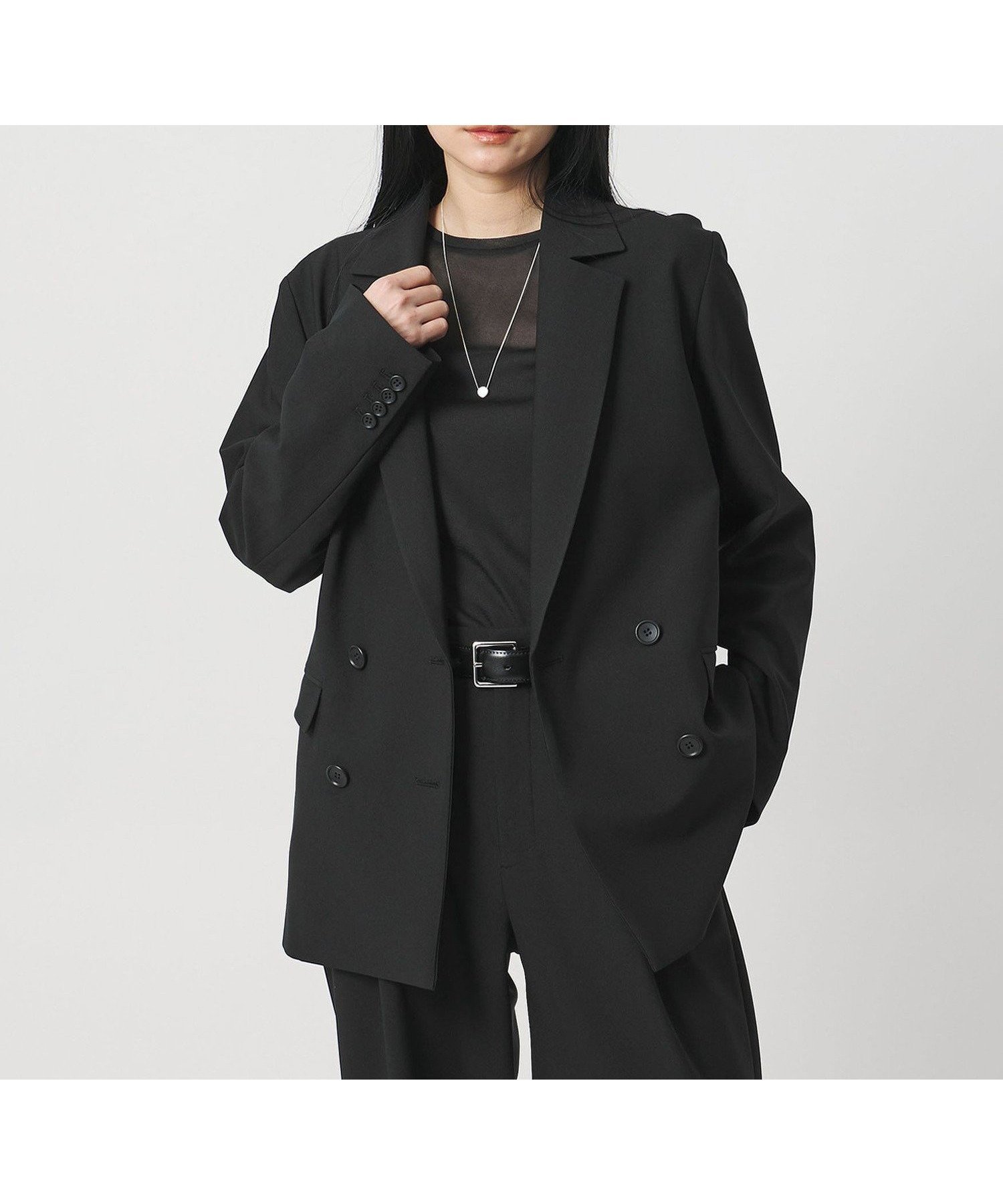 【ユナイテッドアローズ/UNITED ARROWS】のMARW UNITED ARROWS ジャージー ダブル ジャケット インテリア・キッズ・メンズ・レディースファッション・服の通販 founy(ファニー) 　ファッション　Fashion　レディースファッション　Fashion for Women　アウター　Coat / Outerwear Collection　レディースジャケット・軽アウター　Jackets　ジャケット　Jacket, Outerwear　セットアップ　Set-Up, Coordinated Outfit　ダブル　Double, Double-Breasted　人気　Popular, Best Seller　ポケット　Pocket, Pocket Detail　ビジネス 仕事 通勤　Business / Work / Commuting　BLACK|ID: prp329100004880414 ipo3291000000036425273