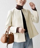 【シップス フォー ウィメン/SHIPS】のSHIPS any 手洗い可能 ジャカード ノーカラー ペプラム ジャケット NAVY BLUE 人気、トレンドファッション・服の通販 founy(ファニー) ファッション Fashion レディースファッション Fashion for Women アウター Coat / Outerwear Collection レディースジャケット・軽アウター Jackets インナー Innerwear 洗える Machine Washable 切替 Switching, Contrast Panel ジャカード/ジャガード Jacquard, Woven Pattern ジャケット Jacket, Outerwear セットアップ Set-Up, Coordinated Outfit デニム Denim, Jeans Material ペプラム Peplum, Flared Hem エレガント 上品 Elegant セレモニー Ceremony ビジネス 仕事 通勤 Business / Work / Commuting 2025年 2025 2025-2026秋冬・A/W Autumn/Winter 2025–26 AW25–26 thumbnail ナチュラル|ID: prp329100004880416 ipo3291000000036425297