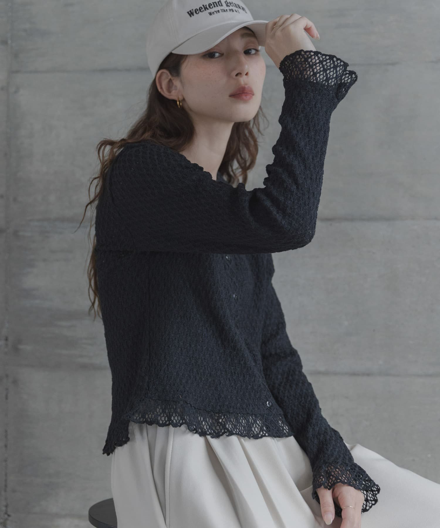 【サニーレーベル/Sonny Label / URBAN RESEARCH】のレースシャーリングフリルカットソー インテリア・キッズ・メンズ・レディースファッション・服の通販 founy(ファニー) ファッション Fashion レディースファッション Fashion for Women トップス・カットソー Cut & Sew Tops カットソー・ベーシックTシャツ Cut-and-Sewn Tops / Stretch Tees & Basics 2026年 2026 おすすめ Recommended / Our Picks カーディガン Cardigan, Knitwear シャーリング Shirring, Ruched シンプル Simple, Minimal スラックス Slacks, Dress Pants デニム Denim, Jeans Material フリル Frill, Ruffle レース Lace, Lace Fabric ロング Long, Long-Length 夏 Summer S/S・春夏 SS, Spring/Summer, Warm Season 羽織 Haori, Light Jacket ブラック|ID: prp329100004880439 ipo3291000000036425534