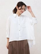 【ラシュッド/LASUD】のテンセルドロストシャツ 人気、トレンドファッション・服の通販 founy(ファニー) ファッション Fashion レディースファッション Fashion for Women トップス・カットソー Cut & Sew Tops シャツ・ブラウス・オフィスカジュアル Elegant Blouses & Button-Ups おすすめ Recommended / Our Picks ギャザー Gathered, Ruffled シンプル Simple, Minimal セットアップ Set-Up, Coordinated Outfit バランス Balance, Style Balance フロント Front, Front Design 羽織 Haori, Light Jacket thumbnail オフホワイト|ID: prp329100004880441 ipo3291000000036425559