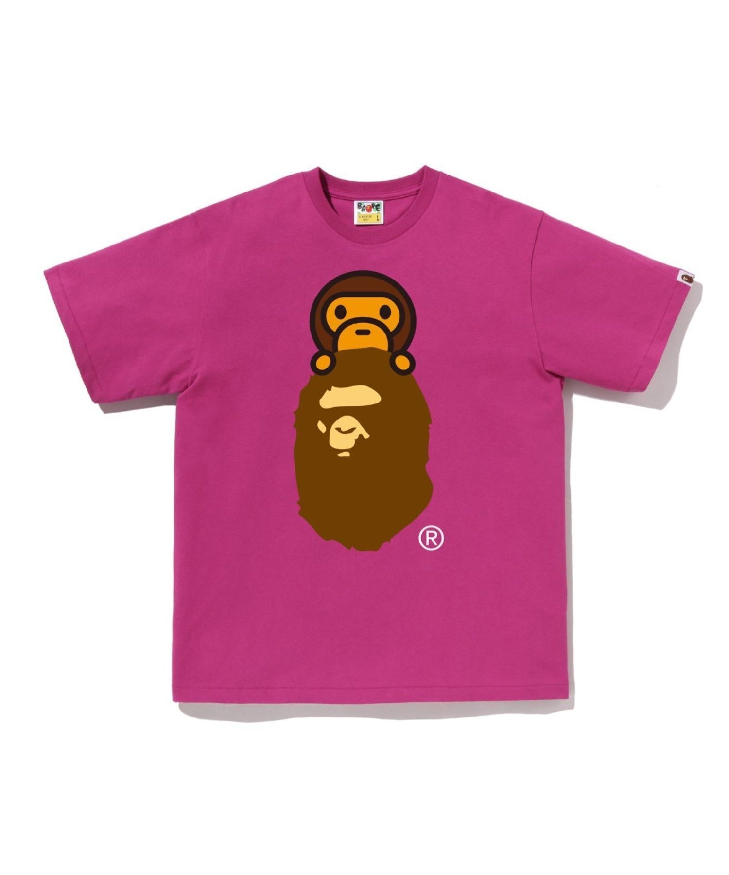 【ア ベイシング エイプ/A BATHING APE】のMILO ON APE HEAD TEE インテリア・キッズ・メンズ・レディースファッション・服の通販 founy(ファニー) ファッション Fashion レディースファッション Fashion for Women インナー Innerwear グラフィック Graphic, Graphic Design ショート Short, Short Length スリーブ Sleeve, Long Sleeve / Short Sleeve フロント Front, Front Design プリント Print, Printed Pattern ラバー Rubber, Rubber Sole PINK|ID: prp329100004880458 ipo3291000000036425845