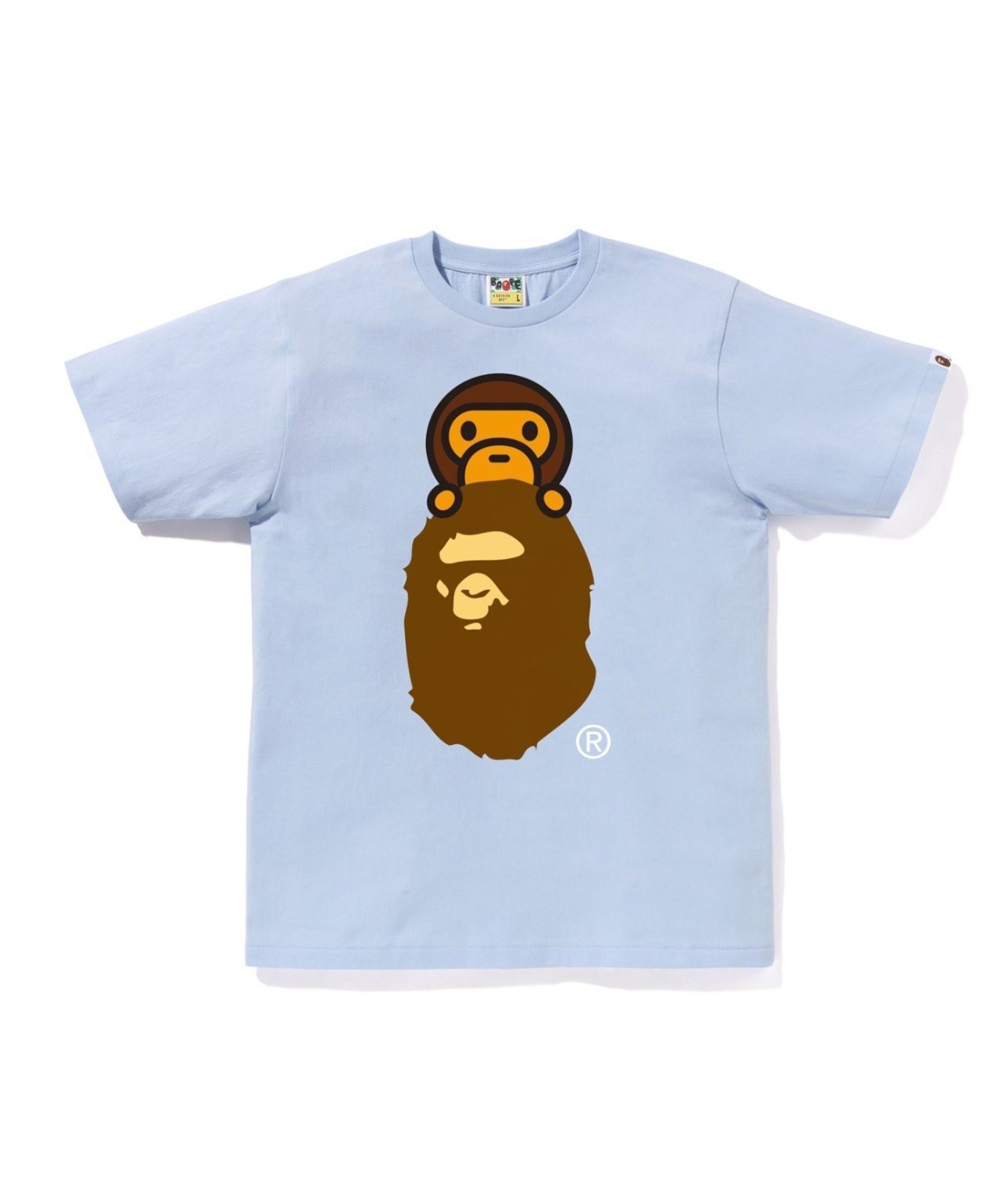 【ア ベイシング エイプ/A BATHING APE】のMILO ON APE HEAD TEE インテリア・キッズ・メンズ・レディースファッション・服の通販 founy(ファニー) ファッション Fashion レディースファッション Fashion for Women インナー Innerwear グラフィック Graphic, Graphic Design ショート Short, Short Length スリーブ Sleeve, Long Sleeve / Short Sleeve フロント Front, Front Design プリント Print, Printed Pattern ラバー Rubber, Rubber Sole SAX|ID: prp329100004880458 ipo3291000000036425847