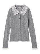 【フレイ アイディー/FRAY I.D】のレースカラーニットカーディガン 人気、トレンドファッション・服の通販 founy(ファニー) ファッション Fashion レディースファッション Fashion for Women トップス・カットソー Cut & Sew Tops ニット Knit Tops & Sweaters カーディガン・羽織り Layered Style Cardigans おすすめ Recommended / Our Picks カーディガン Cardigan, Knitwear コンパクト Compact, Small Size シアー Sheer, See-Through スペシャル Special, Limited Edition スマート Smart, Elegant スラックス Slacks, Dress Pants デニム Denim, Jeans Material フェミニン Feminine, Girly ボトム Bottoms, Lower Wear レース Lace, Lace Fabric thumbnail GRY[006]|ID: prp329100004880462 ipo3291000000036425880