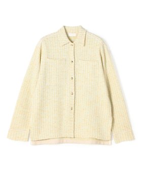 【トゥモローランド/TOMORROWLAND】のミックスツイード シャツブルゾン 人気、トレンドファッション・服の通販 founy(ファニー) ファッション Fashion レディースファッション Fashion for Women アウター Coat / Outerwear Collection ブルゾンジャケット・スポーティアウター Blouson Jackets トップス・カットソー Cut & Sew Tops シャツ・ブラウス・オフィスカジュアル Elegant Blouses & Button-Ups スリット Slit, Slit Detail スリム Slim, Slim Fit チェック Check, Plaid, Tartan ツイード Twill, Twill Weave フロント Front, Front Design ブルゾン Blouson, Bomber Jacket ヘムライン Hemline, Bottom Cut ミックス Mix, Mixed Style メタル Metal, Metal Parts エレガント 上品 Elegant |ID:prp329100004880486