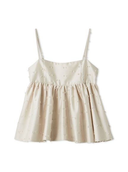 【ミラオーウェン/Mila Owen】のジャガードペプラムキャミトップス 人気、トレンドファッション・服の通販 founy(ファニー) 　ファッション　Fashion　レディースファッション　Fashion for Women　トップス・カットソー　Cut & Sew Tops　キャミソール&ノースリーブ　Camisoles & Sleeveless Tops　カットジャガード　Cut Jacquard　カットソー　Cut and Sewn Top　キャミ　Camisole, Cami Top　ギャザー　Gathered, Ruffled　サマー　Summer, Summer Style　シルク　Silk, 100% Silk　スマート　Smart, Elegant　タンク　Tank Top, Sleeveless Top　人気　Popular, Best Seller　長袖　Long Sleeve, Full Sleeve　バランス　Balance, Style Balance　ペプラム　Peplum, Flared Hem　リブニット　Rib Knit, Ribbed Knit　リボン　Ribbon, Bow　リュクス　Luxury, Elegant, High-End, Chic　おすすめ　Recommended / Our Picks　 other-1|ID: prp329100004880489 ipo3291000000036426181