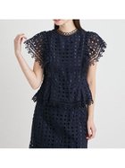 【セルフォード/CELFORD】の【セットアップ対応】ジオメトリックパターンレースブラウス 人気、トレンドファッション・服の通販 founy(ファニー) ファッション Fashion レディースファッション Fashion for Women トップス・カットソー Cut & Sew Tops シャツ・ブラウス・オフィスカジュアル Elegant Blouses & Button-Ups おすすめ Recommended / Our Picks ウェーブ Wavy Pattern ストレート Straight, Straight Cut スマート Smart, Elegant セットアップ Set-Up, Coordinated Outfit デニム Denim, Jeans Material フリル Frill, Ruffle フレア Flare, Flared ペプラム Peplum, Flared Hem ミックス Mix, Mixed Style レース Lace, Lace Fabric thumbnail DNVY[090]|ID: prp329100004880502 ipo3291000000036426394