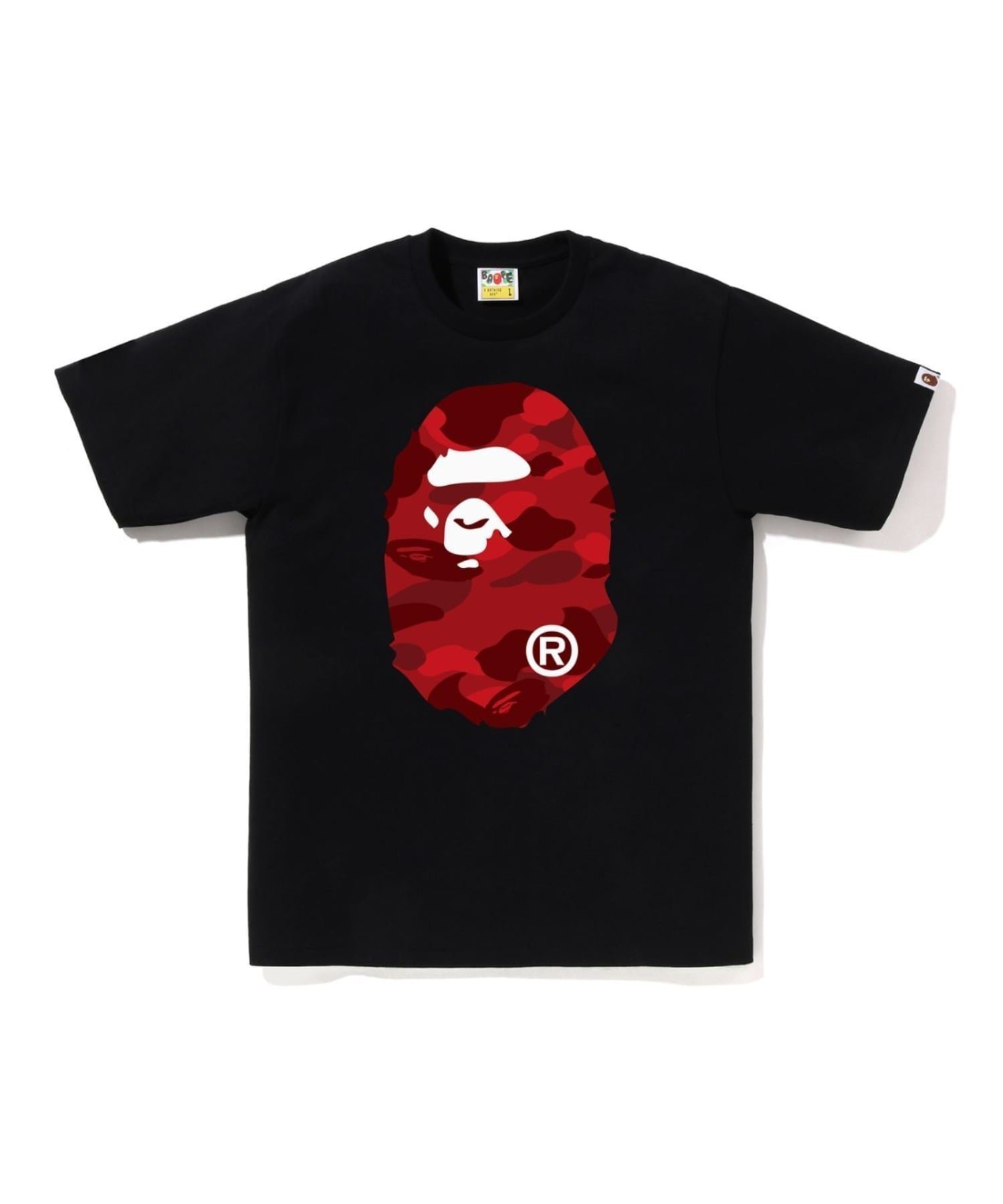 【ア ベイシング エイプ/A BATHING APE】のCOLOR CAMO BIG APE HEAD TEE インテリア・キッズ・メンズ・レディースファッション・服の通販 founy(ファニー) ファッション Fashion レディースファッション Fashion for Women インナー Innerwear グラフィック Graphic, Graphic Design ショート Short, Short Length スリーブ Sleeve, Long Sleeve / Short Sleeve フロント Front, Front Design プリント Print, Printed Pattern ラバー Rubber, Rubber Sole BKxRD|ID: prp329100004880529 ipo3291000000036426719
