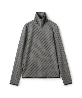 【トゥモローランド/TOMORROWLAND】のダイアゴナルジャージー タートルネックプルオーバー 人気、トレンドファッション・服の通販 founy(ファニー) ファッション Fashion レディースファッション Fashion for Women トップス・カットソー Cut & Sew Tops カジュアルプルオーバー・ニットトップス Pullovers & Knit Tops / Casual Pullovers タートルネック・ハイネックトップス Turtlenecks & High-Neck Tops インナー Innerwear シンプル Simple, Minimal ジャカード／ジャガード Jacquard, Woven Pattern タートルネック Turtleneck, High Neck トリミング Trimming, Decorative Edge フィット Fit, Slim Fit |ID:prp329100004880541