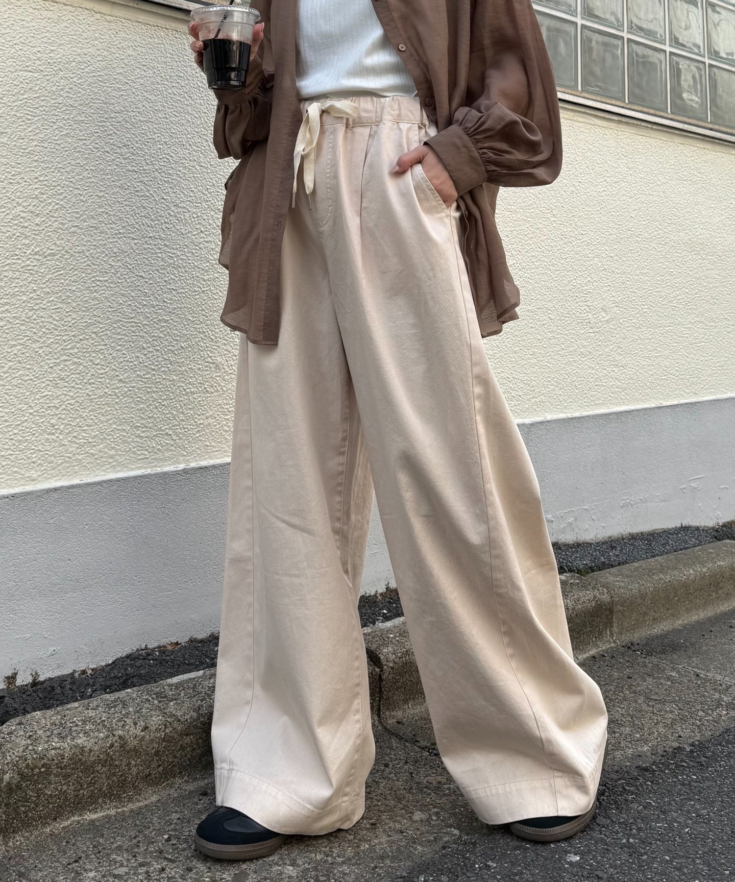 【チャオパニックティピー/CIAOPANIC TYPY】の【9色5サイズ展開/低身長・高身長対応】スタイルアップ柔らかワイドイージーパンツ インテリア・キッズ・メンズ・レディースファッション・服の通販 founy(ファニー) 　ファッション　Fashion　レディースファッション　Fashion for Women　パンツ　Pants & Trousers　シアー　Sheer, See-Through　タンク　Tank Top, Sleeveless Top　楽ちん　Easy Fit, Comfortable　ワイド　Wide, Wide Fit　おすすめ　Recommended / Our Picks　ホワイト|ID: prp329100004880555 ipo3291000000036427065