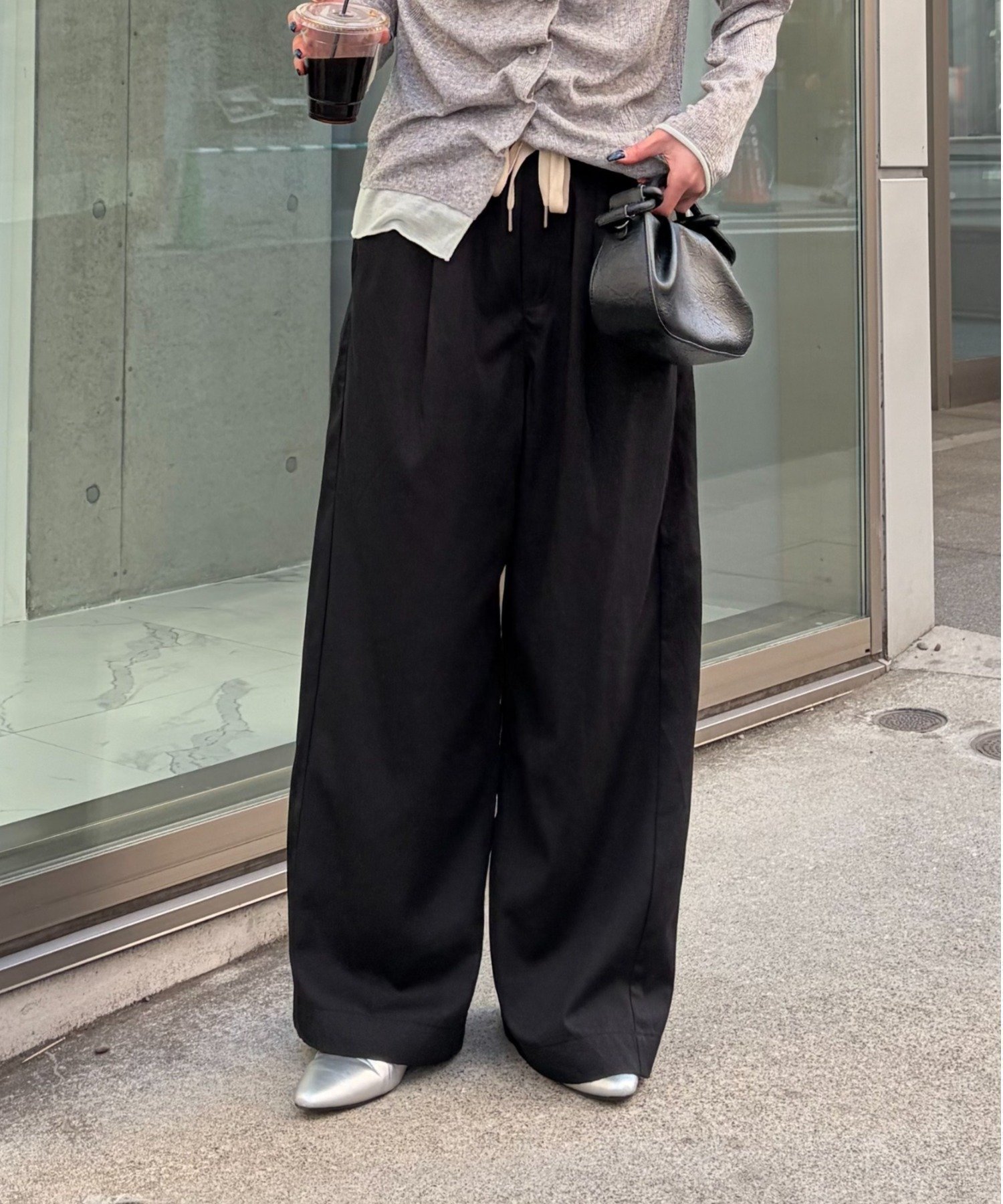 【チャオパニックティピー/CIAOPANIC TYPY】の【9色5サイズ展開/低身長・高身長対応】スタイルアップ柔らかワイドイージーパンツ インテリア・キッズ・メンズ・レディースファッション・服の通販 founy(ファニー) 　ファッション　Fashion　レディースファッション　Fashion for Women　パンツ　Pants & Trousers　シアー　Sheer, See-Through　タンク　Tank Top, Sleeveless Top　楽ちん　Easy Fit, Comfortable　ワイド　Wide, Wide Fit　おすすめ　Recommended / Our Picks　ブラックその他1|ID: prp329100004880555 ipo3291000000036427087