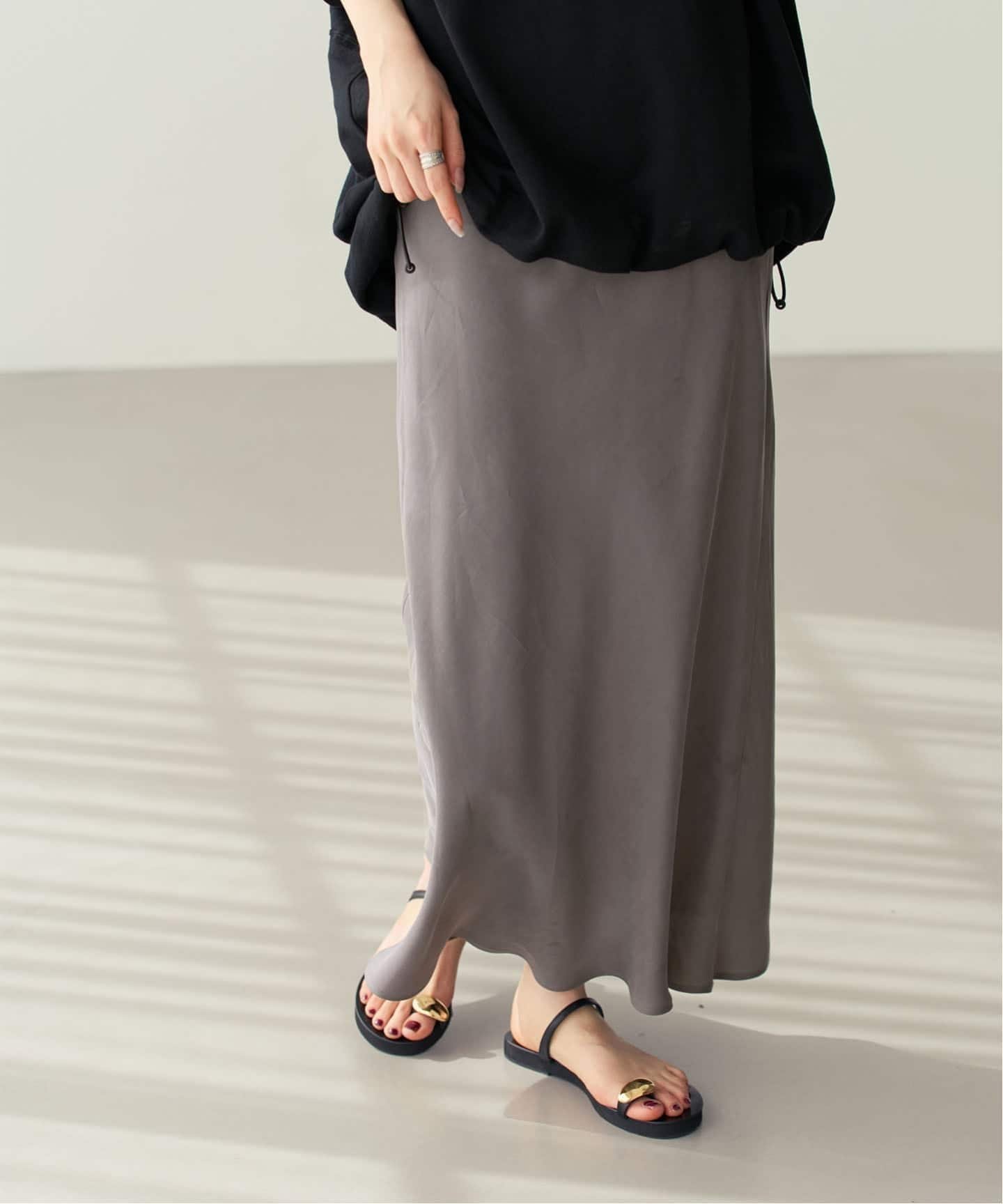 【ノーブル / スピック&スパン/NOBLE / Spick & Span】の《新色・追加》キュプラサテンナローAラインスカート インテリア・キッズ・メンズ・レディースファッション・服の通販 founy(ファニー) 　ファッション　Fashion　レディースファッション　Fashion for Women　スカート　Skirts　Aライン・フレアスカート　A-Line & Flared Skirts　キュプラ　Cupro, Eco Fabric　シンプル　Simple, Minimal　ジャケット　Jacket, Outerwear　バイアス　Bias, Diagonal Cut　冬　Winter / This Winter　夏　Summer　春　Spring　S/S・春夏　SS, Spring/Summer, Warm Season　秋　Autumn　ブラウン B|ID: prp329100004880565 ipo3291000000036427177