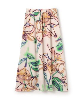 【トゥモローランド/TOMORROWLAND】のドゥードルフラワープリント ロングギャザースカート 人気、トレンドファッション・服の通販 founy(ファニー) ファッション Fashion レディースファッション Fashion for Women スカート Skirts ギャザー Gathered, Ruffled サテン Satin, Glossy Fabric ハンド Hand, Handmade フラワー Flower, Floral プリント Print, Printed Pattern モチーフ Motif, Design Theme エレガント 上品 Elegant 冬 Winter / This Winter |ID:prp329100004880590