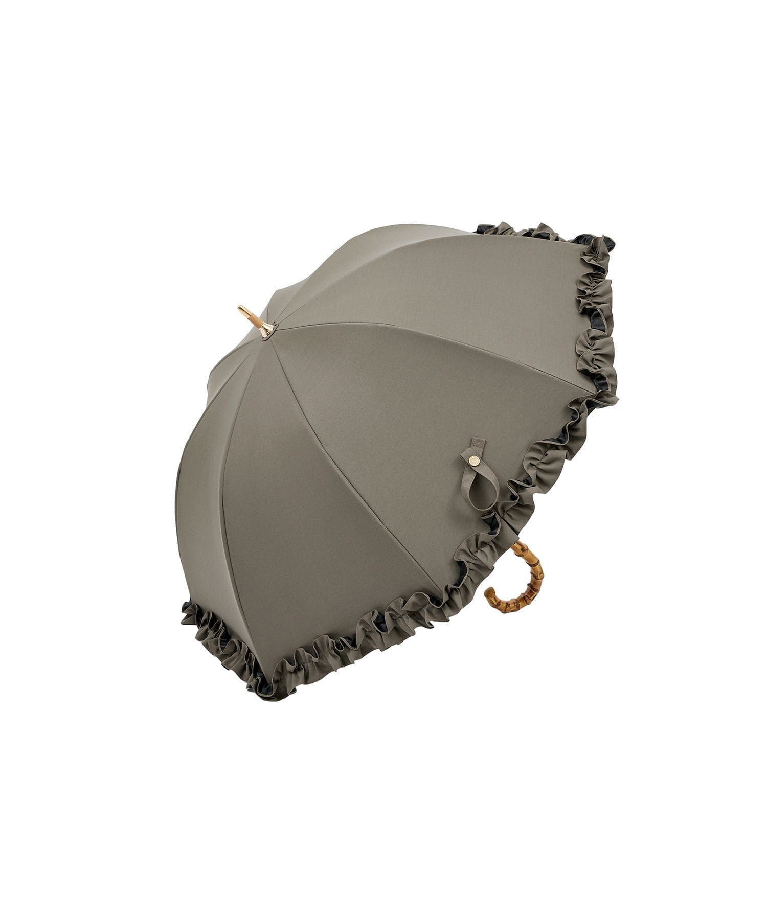【その他のブランド/Other】の【完全遮光100%】 長傘S/50cm/フリル インテリア・キッズ・メンズ・レディースファッション・服の通販 founy(ファニー) 　ファッション　Fashion　レディースファッション　Fashion for Women　レイングッズ・傘・晴雨兼用傘　Umbrellas & Rain Gear　傘　Umbrella, Parasol　人気　Popular, Best Seller　フリル　Frill, Ruffle　エレガント 上品　Elegant　ダークグレー|ID: prp329100004880657 ipo3291000000036428019