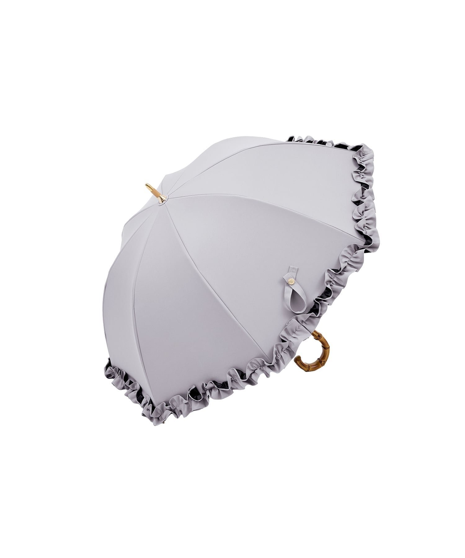 【その他のブランド/Other】の【完全遮光100%】 長傘S/50cm/フリル インテリア・キッズ・メンズ・レディースファッション・服の通販 founy(ファニー) 　ファッション　Fashion　レディースファッション　Fashion for Women　レイングッズ・傘・晴雨兼用傘　Umbrellas & Rain Gear　傘　Umbrella, Parasol　人気　Popular, Best Seller　フリル　Frill, Ruffle　エレガント 上品　Elegant　モーブグレー|ID: prp329100004880657 ipo3291000000036428024