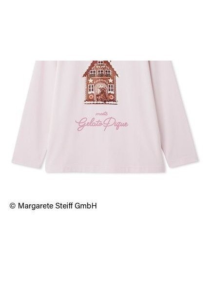 【ジェラート ピケ/gelato pique】の【Steiff】ワンポイントロンT インテリア・キッズ・メンズ・レディースファッション・服の通販 founy(ファニー) 　ファッション　Fashion　レディースファッション　Fashion for Women　トップス・カットソー　Cut & Sew Tops　ロングTシャツ・Tシャツ　Longline T-Shirts & Tees　カットソー　Cut and Sewn Top　クリスマス X'mas　Christmas / X'mas　スマート　Smart, Elegant　ダブル　Double, Double-Breasted　プリント　Print, Printed Pattern　メンズ　Men's, Menswear　ロング　Long, Long-Length　ワンポイント　One Point, Statement Accent　PNK[066]|ID: prp329100004880676 ipo3291000000036428132