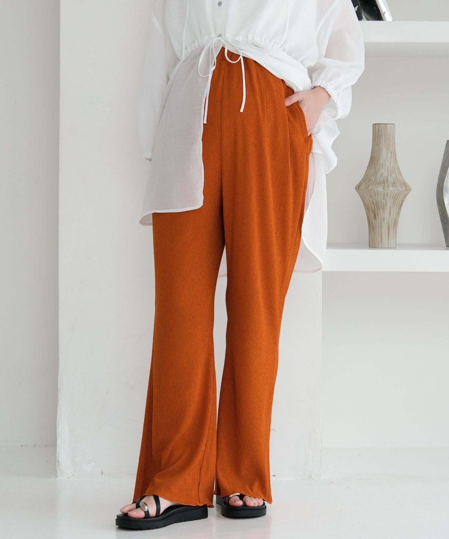 【レプシィム ローリーズファーム/LEPSIM LOWRYS FARM】の【産前・産後対応】マタニティ/楊柳フレアパンツ 人気、トレンドファッション・服の通販 founy(ファニー) 　ファッション　Fashion　キッズファッション　Fashion for Kids　ボトムス　Bottoms　チュニック　Tunic, Long Top　フレア　Flare, Flared　リラックス　Relax, Relaxed Fit　夏　Summer　 other-1|ID: prp329100004880704 ipo3291000000036428352