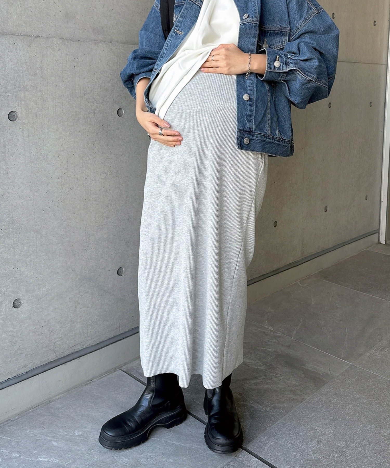 【アンドミー/andme / KIDS】の【マタニティ】セルフカット リブ タイト スカート インテリア・キッズ・メンズ・レディースファッション・服の通販 founy(ファニー) 　ファッション　Fashion　キッズファッション　Fashion for Kids　ストレッチ　Stretch, Stretchy Fabric　タイトスカート　Pencil Skirt, Tight Skirt　人気　Popular, Best Seller　ポケット　Pocket, Pocket Detail　リラックス　Relax, Relaxed Fit　楽ちん　Easy Fit, Comfortable　おすすめ　Recommended / Our Picks　お家時間・ステイホーム　Stay Home / At Home　杢グレー|ID: prp329100004880709 ipo3291000000036428386