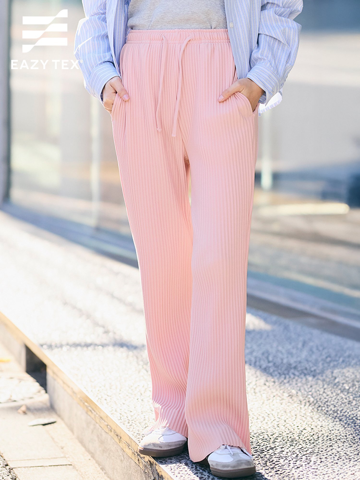 【コカ/COCA】のジョーゼットリブパンツ インテリア・キッズ・メンズ・レディースファッション・服の通販 founy(ファニー) ファッション Fashion レディースファッション Fashion for Women パンツ Pants & Trousers カットオフ Cut-Off Design カットソー Cut and Sewn Top サンダル Sandals, Summer Shoes シンプル Simple, Minimal ジョーゼット Georgette, Semi-Sheer Fabric スニーカー Sneakers, Trainers フレア Flare, Flared プリーツ Pleats, Pleated ポケット Pocket, Pocket Detail 無地 Plain, Solid Color リラックス Relax, Relaxed Fit ロング Long, Long-Length エレガント 上品 Elegant 2026年 2026 Lt.pink|ID: prp329100004882412 ipo3291000000036443381