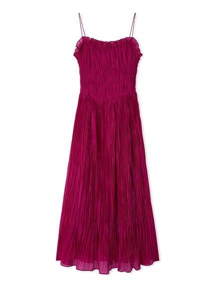 【フレイ アイディー/FRAY I.D】のワッシャーシャーリングキャミワンピース インテリア・キッズ・メンズ・レディースファッション・服の通販 founy(ファニー) 　ファッション　Fashion　レディースファッション　Fashion for Women　ワンピース　Dresses　キャミソールワンピース　Camisole Dresses　キャミワンピース　Cami Dress, Slip Dress　シャーリング　Shirring, Ruched　シンプル　Simple, Minimal　スマート　Smart, Elegant　デコルテ　Décolleté, Neckline　フィット　Fit, Slim Fit　フェミニン　Feminine, Girly　フリル　Frill, Ruffle　ラップ　Wrap, Wrap Design　夏　Summer　PNK[066]|ID: prp329100004882708 ipo3291000000036446405