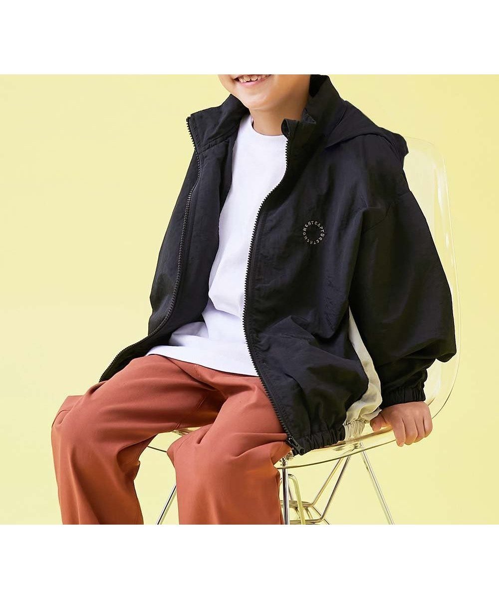 【デビロック/devirock / KIDS】の【水はじく】撥水ナイロン フードが収納できる ウインドブレーカー 子供服 26SS インテリア・キッズ・メンズ・レディースファッション・服の通販 founy(ファニー) 　ファッション　Fashion　キッズファッション　Fashion for Kids　キャップ　Cap, Baseball Cap　スニーカー　Sneakers, Trainers　デニム　Denim, Jeans Material　おすすめ　Recommended / Our Picks　2026年　2026　001-ブラック-Lグレー|ID: prp329100004882855 ipo3291000000036447989