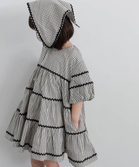 【ローリーズファーム/LOWRYS FARM / KIDS】のチェックバルーンワンピース2P 人気、トレンドファッション・服の通販 founy(ファニー) ファッション Fashion キッズファッション Fashion for Kids ワンピース Dresses チェック Check, Plaid, Tartan バルーン Balloon, Balloon Silhouette 定番 Standard, Basic Item |ID:prp329100004882913