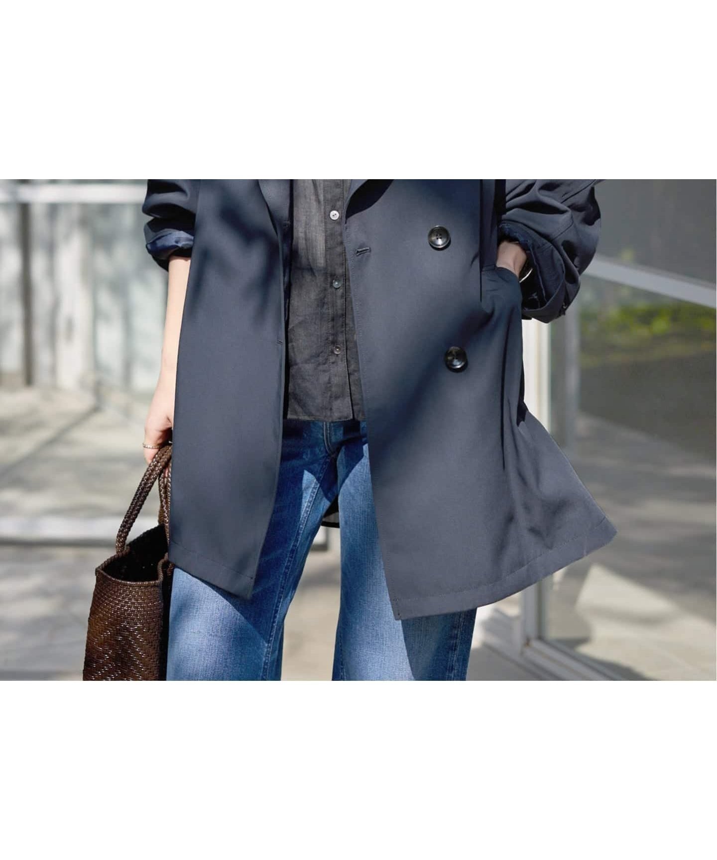 【スローブ イエナ/SLOBE IENA】の《セットアップ対応可》撥水ミドルトレンチコート インテリア・キッズ・メンズ・レディースファッション・服の通販 founy(ファニー) 　ファッション　Fashion　レディースファッション　Fashion for Women　アウター　Coat / Outerwear Collection　コート・ロングコート・ピーコート　Long Coats, Peacoats & More　トレンチコート / 春秋の定番アウター　Trench Coats　2026年　2026　ストレート　Straight, Straight Cut　セットアップ　Set-Up, Coordinated Outfit　ツイル　Twist, Twisted Detail　トレンド　Trend, Trending Now　フレア　Flare, Flared　ミドル　Middle Length, Mid Height　ネイビー|ID: prp329100004883160 ipo3291000000036451016