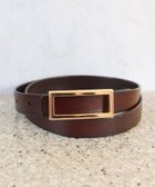 【フローリスト/florist】の【牛革】メンズレディース兼用細めスクエアバックルレザーベルト ゴールド×モカ|ID: prp329100004883268 ipo3291000000036451967