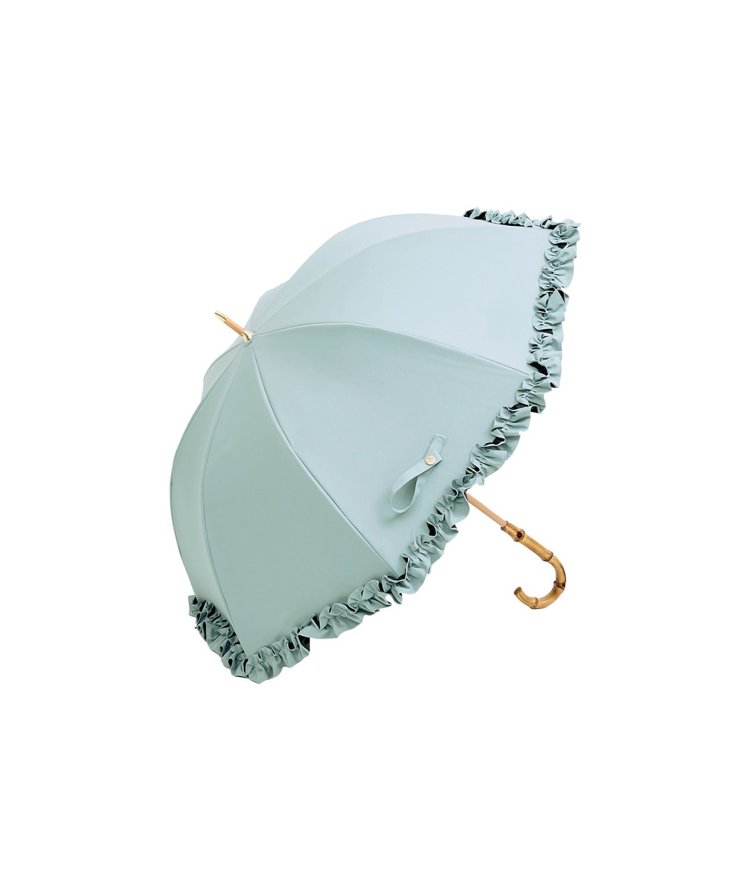【その他のブランド/Other】の【完全遮光100%】 長傘 M(55cm)/フリル インテリア・キッズ・メンズ・レディースファッション・服の通販 founy(ファニー) 　ファッション　Fashion　レディースファッション　Fashion for Women　レイングッズ・傘・晴雨兼用傘　Umbrellas & Rain Gear　傘　Umbrella, Parasol　人気　Popular, Best Seller　フリル　Frill, Ruffle　エレガント 上品　Elegant　セージ|ID: prp329100004883345 ipo3291000000036452647