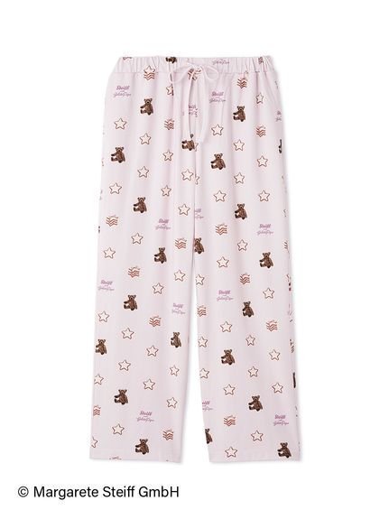 【ジェラート ピケ/gelato pique】の【Steiff】総柄ロングパンツ インテリア・キッズ・メンズ・レディースファッション・服の通販 founy(ファニー) 　ファッション　Fashion　レディースファッション　Fashion for Women　パンツ　Pants & Trousers　カットソー　Cut and Sewn Top　ストレート　Straight, Straight Cut　スマート　Smart, Elegant　プリント　Print, Printed Pattern　ポケット　Pocket, Pocket Detail　メンズ　Men's, Menswear　ロング　Long, Long-Length　おすすめ　Recommended / Our Picks　クリスマス X'mas　Christmas / X'mas　PNK[066]|ID: prp329100004883363 ipo3291000000036452792