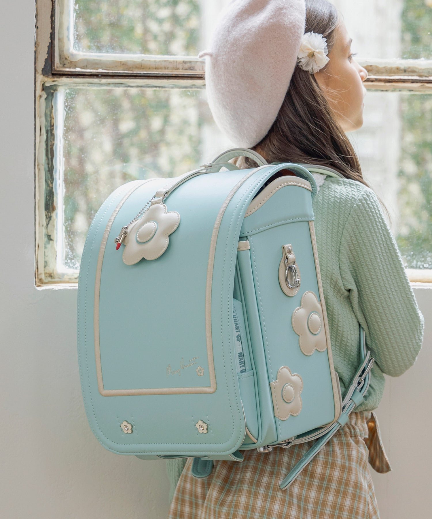 【シフォン/SHIFFON / KIDS】のMARY QUANT デイジースクエアランドセル インテリア・キッズ・メンズ・レディースファッション・服の通販 founy(ファニー) 　ファッション　Fashion　キッズファッション　Fashion for Kids　ガーリー　Girly, Feminine Style　クッション　Cushion, Throw Pillow　シンプル　Simple, Minimal　スクエア　Square, Square Shape　ダメージ　Distressed, Destroyed　チャーム　Charm, Pendant　フィット　Fit, Slim Fit　フラット　Flat, Flat Shoes　プリント　Print, Printed Pattern　プレート　Plate, Dish　ポケット　Pocket, Pocket Detail　ミニスカート　Mini Skirt, Short Skirt　モダン　Modern, Contemporary　ラウンド　Round, Round Neck　エレガント 上品　Elegant　MINT GREEN|ID: prp329100004883522 ipo3291000000036454388