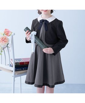 【デビロック/devirock / KIDS】のフォーマル 襟付きドレス 2点セット 子供服 キッズ 女の子 フォーマルスーツ 26SS 人気、トレンドファッション・服の通販 founy(ファニー) ファッション Fashion キッズファッション Fashion for Kids ワンピース Dresses 春 Spring ジャケット Jacket, Outerwear ドレス Dress, One-Piece フォーマル Formal, Dressy フリル Frill, Ruffle フレア Flare, Flared リボン Ribbon, Bow レース Lace, Lace Fabric エレガント 上品 Elegant 入学式 Entrance Ceremony 卒業式 Graduation Ceremony 2026年 2026 |ID:prp329100004883578