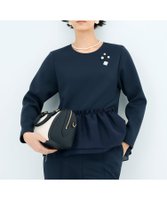 【ノーリーズ/NOLLEY'S】の《セットアップ対応》ウォッシャブルダンボール×オーガンジーペプラムプルオーバー 人気、トレンドファッション・服の通販 founy(ファニー) ファッション Fashion レディースファッション Fashion for Women トップス・カットソー Cut & Sew Tops カジュアルプルオーバー・ニットトップス Pullovers & Knit Tops / Casual Pullovers 2026年 2026 おすすめ Recommended / Our Picks オーガンジー Organza Fabric ストレッチ Stretch, Stretchy Fabric セットアップ Set-Up, Coordinated Outfit デニム Denim, Jeans Material |ID:prp329100004883756