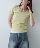 【センスオブプレイス/SENSE OF PLACE by URBAN RESEARCH】のラウンドネックリブTシャツ(半袖) 人気、トレンドファッション・服の通販 founy(ファニー) ファッション Fashion レディースファッション Fashion for Women トップス・カットソー Cut & Sew Tops シャツ・ブラウス・オフィスカジュアル Elegant Blouses & Button-Ups ロングTシャツ・Tシャツ Longline T-Shirts & Tees アクセサリー Fashion Accessories インナー Innerwear カーディガン Cardigan, Knitwear シンプル Simple, Minimal ジャケット Jacket, Outerwear デコルテ Décolleté, Neckline トレンド Trend, Trending Now フィット Fit, Slim Fit プレート Plate, Dish 半袖 Short Sleeve, Half Sleeve メタル Metal, Metal Parts ラウンド Round, Round Neck S/S・春夏 SS, Spring/Summer, Warm Season 夏 Summer 2026年 2026 thumbnail イエロー|ID: prp329100004883791 ipo3291000000036456252