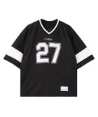 【ミルクフェド/MILKFED.】のHEAVEN27 FOOTBALL SHIRT 人気、トレンドファッション・服の通販 founy(ファニー) ファッション Fashion レディースファッション Fashion for Women トップス・カットソー Cut & Sew Tops シャツ・ブラウス・オフィスカジュアル Elegant Blouses & Button-Ups ガーリー Girly, Feminine Style トレンド Trend, Trending Now フリル Frill, Ruffle メッシュ Mesh, Net Fabric 再入荷 Restock / Back in Stock おすすめ Recommended / Our Picks thumbnail BLACK|ID: prp329100004883799 ipo3291000000036456298