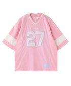 【ミルクフェド/MILKFED.】のHEAVEN27 FOOTBALL SHIRT 人気、トレンドファッション・服の通販 founy(ファニー) ファッション Fashion レディースファッション Fashion for Women トップス・カットソー Cut & Sew Tops シャツ・ブラウス・オフィスカジュアル Elegant Blouses & Button-Ups ガーリー Girly, Feminine Style トレンド Trend, Trending Now フリル Frill, Ruffle メッシュ Mesh, Net Fabric 再入荷 Restock / Back in Stock おすすめ Recommended / Our Picks thumbnail LtPINK|ID: prp329100004883799 ipo3291000000036456299