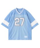 【ミルクフェド/MILKFED.】のHEAVEN27 FOOTBALL SHIRT 人気、トレンドファッション・服の通販 founy(ファニー) ファッション Fashion レディースファッション Fashion for Women トップス・カットソー Cut & Sew Tops シャツ・ブラウス・オフィスカジュアル Elegant Blouses & Button-Ups ガーリー Girly, Feminine Style トレンド Trend, Trending Now フリル Frill, Ruffle メッシュ Mesh, Net Fabric 再入荷 Restock / Back in Stock おすすめ Recommended / Our Picks thumbnail LtBLUE|ID: prp329100004883799 ipo3291000000036456300