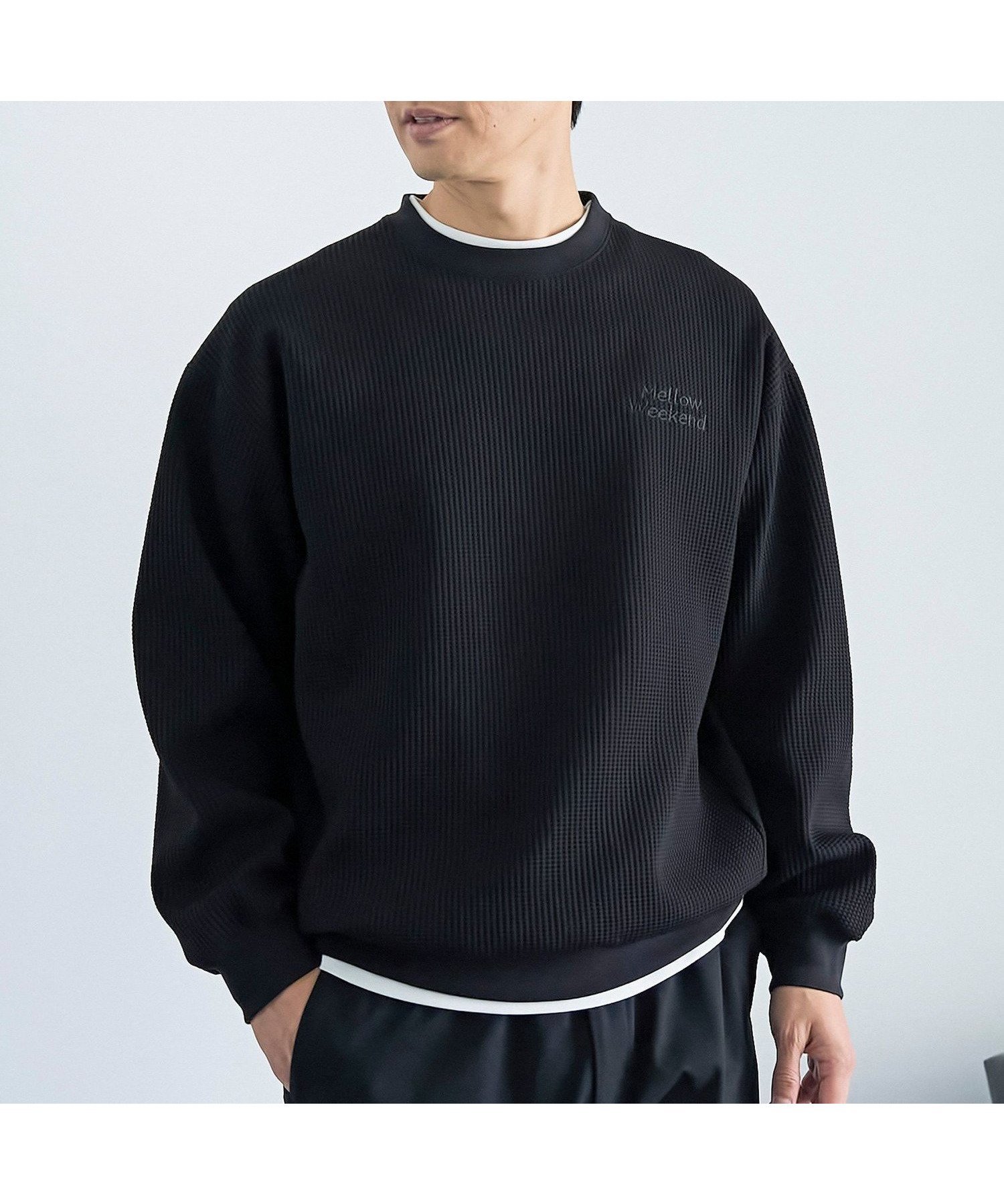 【コーエン/COEN】のSOLOTEXヘビーワッフルクルーネック インテリア・キッズ・メンズ・レディースファッション・服の通販 founy(ファニー) ファッション Fashion レディースファッション Fashion for Women インナー Innerwear シンプル Simple, Minimal ストレッチ Stretch, Stretchy Fabric リラックス Relax, Relaxed Fit ワッフル Waffle, Waffle Knit おすすめ Recommended / Our Picks ギフト プレゼント Gift / Present BLACK|ID: prp329100004883802 ipo3291000000036456329