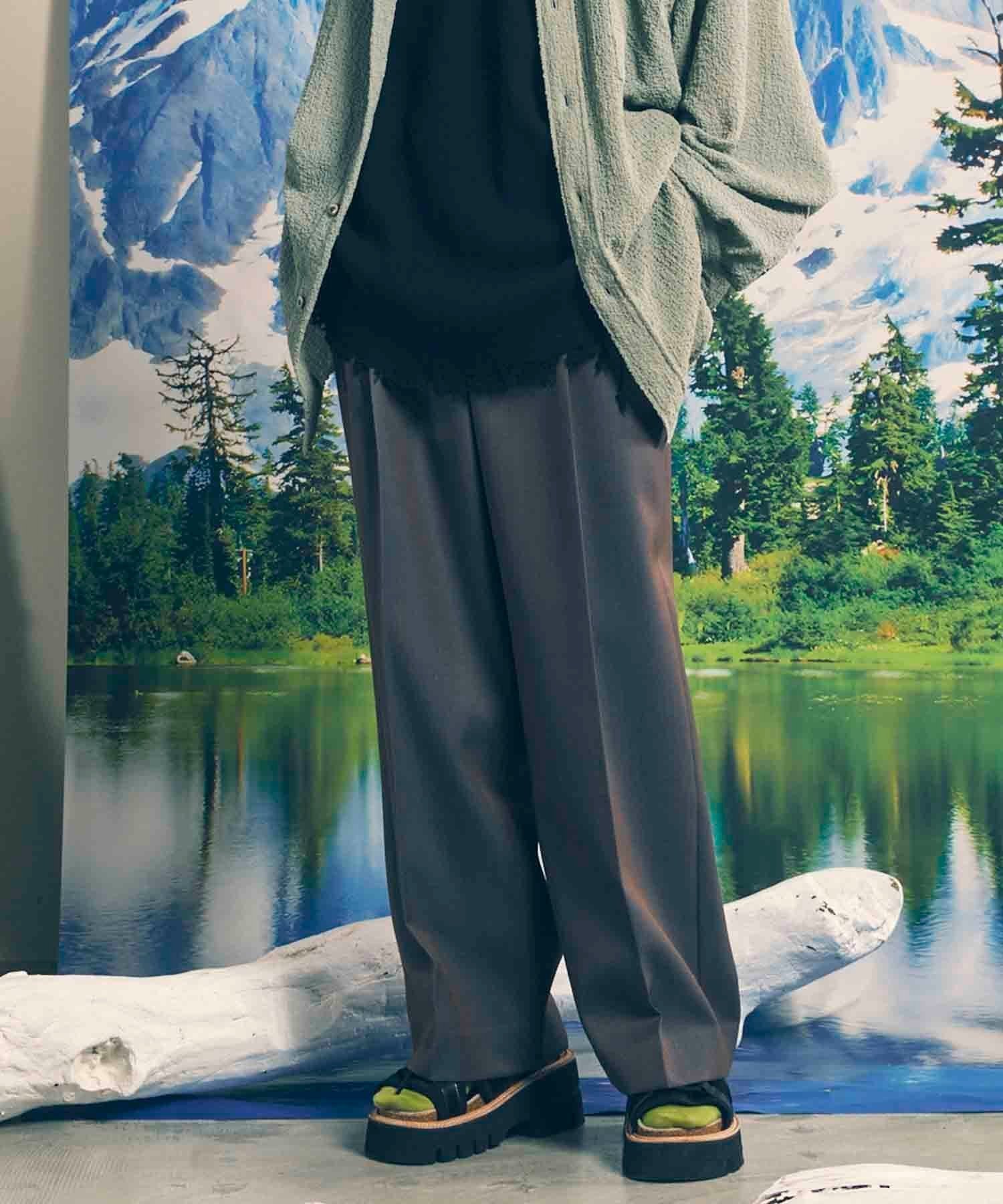 【メゾンスペシャル/MAISON SPECIAL】の4 Colors Chambray Washable Wool Prime-Wide One Tuck Wide Pants 人気、トレンドファッション・服の通販 founy(ファニー) 　ファッション　Fashion　レディースファッション　Fashion for Women　パンツ　Pants & Trousers　キュプラ　Cupro, Eco Fabric　コレクション　Collection, Seasonal Line　抗菌　Antibacterial, Bacteria-Resistant　シャンブレー　Chambray, Denim-Like Fabric　シンプル　Simple, Minimal　ドローコード　Drawcord, Drawstring Cord　人気　Popular, Best Seller　パターン　Pattern, Design Print　ワイド　Wide, Wide Fit　 other-1|ID: prp329100004883814 ipo3291000000036456392