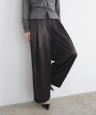 【リアン/Lian】のサテンタックワイドパンツ 人気、トレンドファッション・服の通販 founy(ファニー) ファッション Fashion レディースファッション Fashion for Women パンツ Pants & Trousers ストレート Straight, Straight Cut thumbnail ブラック|ID: prp329100004883817 ipo3291000000036456410