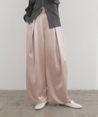 【リアン/Lian】のサテンタックワイドパンツ 人気、トレンドファッション・服の通販 founy(ファニー) ファッション Fashion レディースファッション Fashion for Women パンツ Pants & Trousers ストレート Straight, Straight Cut thumbnail ピンク|ID: prp329100004883817 ipo3291000000036456412
