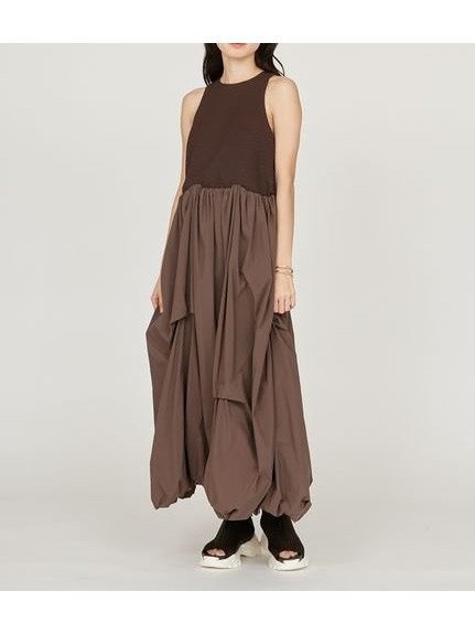 【エミ/emmi】の膨れジャガードカットドッキングワンピース インテリア・キッズ・メンズ・レディースファッション・服の通販 founy(ファニー) 　ファッション　Fashion　レディースファッション　Fashion for Women　ワンピース　Dresses　キャップ　Cap, Baseball Cap　コンパクト　Compact, Small Size　スニーカー　Sneakers, Trainers　スマート　Smart, Elegant　ドッキング　Docking, Mixed Material　フェミニン　Feminine, Girly　ベスト　Vest, Waistcoat　ポケット　Pocket, Pocket Detail　ロング　Long, Long-Length　楽ちん　Easy Fit, Comfortable　夏　Summer　BRW[058]|ID: prp329100004883845 ipo3291000000036456542