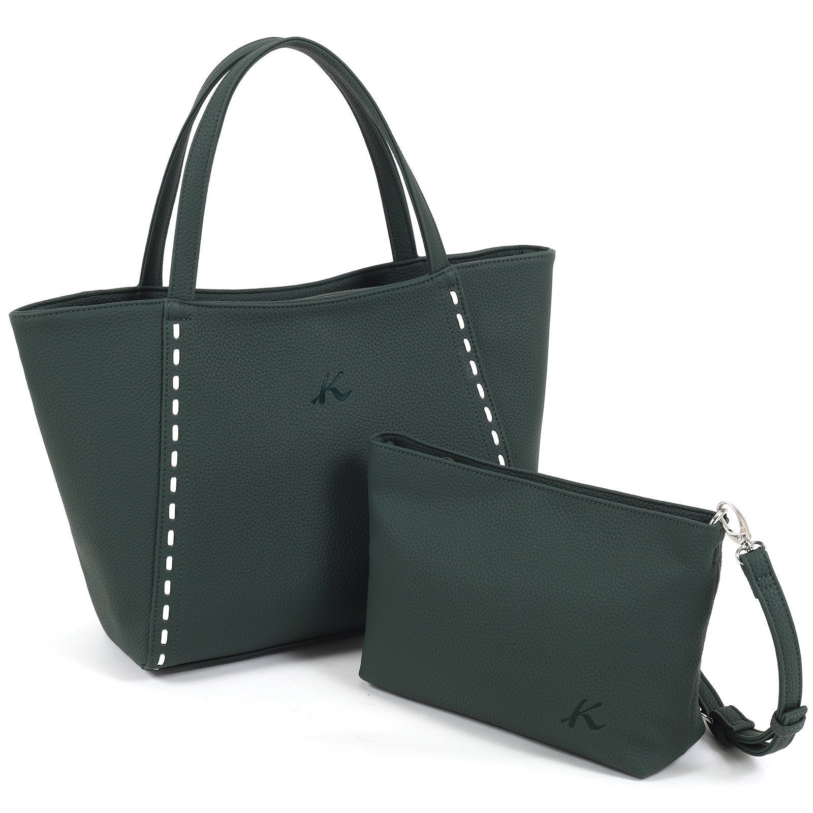 【キタムラ/Kitamura】のセミショルダーバッグ Z-0627 インテリア・キッズ・メンズ・レディースファッション・服の通販 founy(ファニー) 　ファッション　Fashion　レディースファッション　Fashion for Women　おすすめ　Recommended / Our Picks　インナー　Innerwear　ハンド　Hand, Handmade　ポケット　Pocket, Pocket Detail　ポーチ　Pouch, Small Case　マグネット　Magnet, Magnetic Closure　軽量　Lightweight, Ultra Light　ビジネス 仕事 通勤　Business / Work / Commuting　ダークグリーン/ホワイト32901|ID: prp329100004883873 ipo3291000000036456659