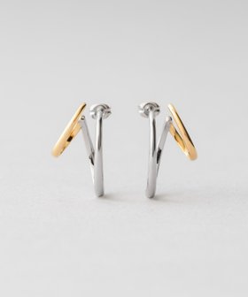 【ジュエッテ/Jouete】のダブルピアス オーバル コンビカラー 人気、トレンドファッション・服の通販 founy(ファニー) ファッション Fashion レディースファッション Fashion for Women おすすめ Recommended / Our Picks オーバル Oval Design コンビ Combo, Combination Style シンプル Simple, Minimal ダブル Double, Double-Breasted フォルム Silhouette, Form フープ Hoop, Hoop Earrings ベーシック Basic, Essential |ID:prp329100004883887