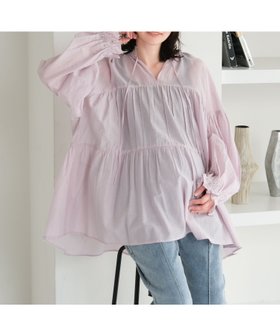 【レプシィム ローリーズファーム/LEPSIM LOWRYS FARM】の【産前・産後対応】マタニティ/ティアードブラウス 人気、トレンドファッション・服の通販 founy(ファニー) ファッション Fashion キッズファッション Fashion for Kids おすすめ Recommended / Our Picks インド Indian Textile シアー Sheer, See-Through スキッパー Skipper, Open Collar 夏 Summer 春 Spring |ID:prp329100004883988