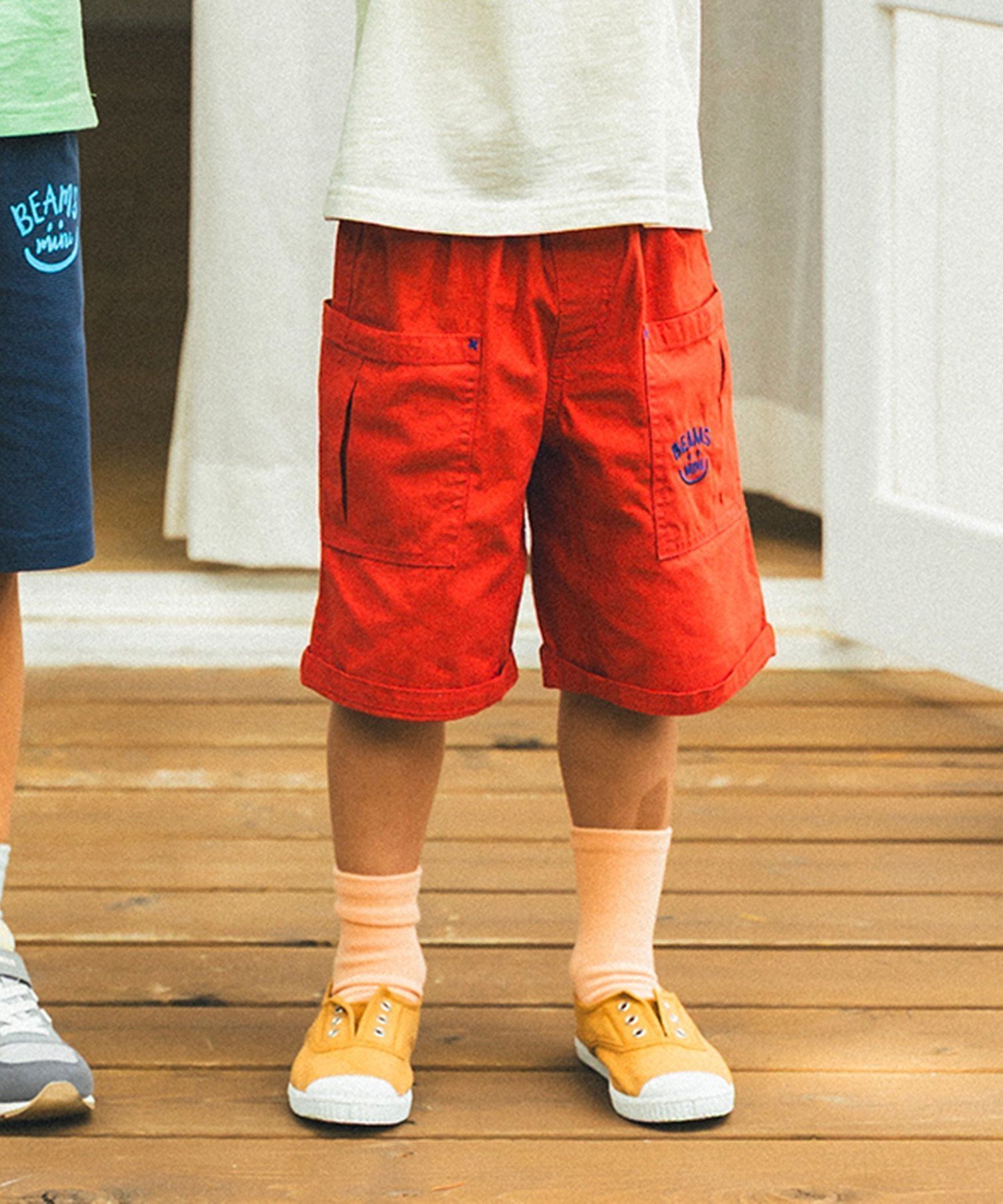 【ビームス ミニ/BEAMS mini / KIDS】のスマイル キャンプ ショーツ 2025SS(90~150cm) インテリア・キッズ・メンズ・レディースファッション・服の通販 founy(ファニー) 　ファッション　Fashion　キッズファッション　Fashion for Kids　クール　Cool, Chic　ショーツ　Shorts, Short Pants　ショート　Short, Short Length　バランス　Balance, Style Balance　ベーシック　Basic, Essential　ロールアップ　Roll-Up, Cuffed Hem　2025年　2025　2025春夏・S/S　Spring/Summer 2025 SS25　RED|ID: prp329100004885741 ipo3291000000036473664