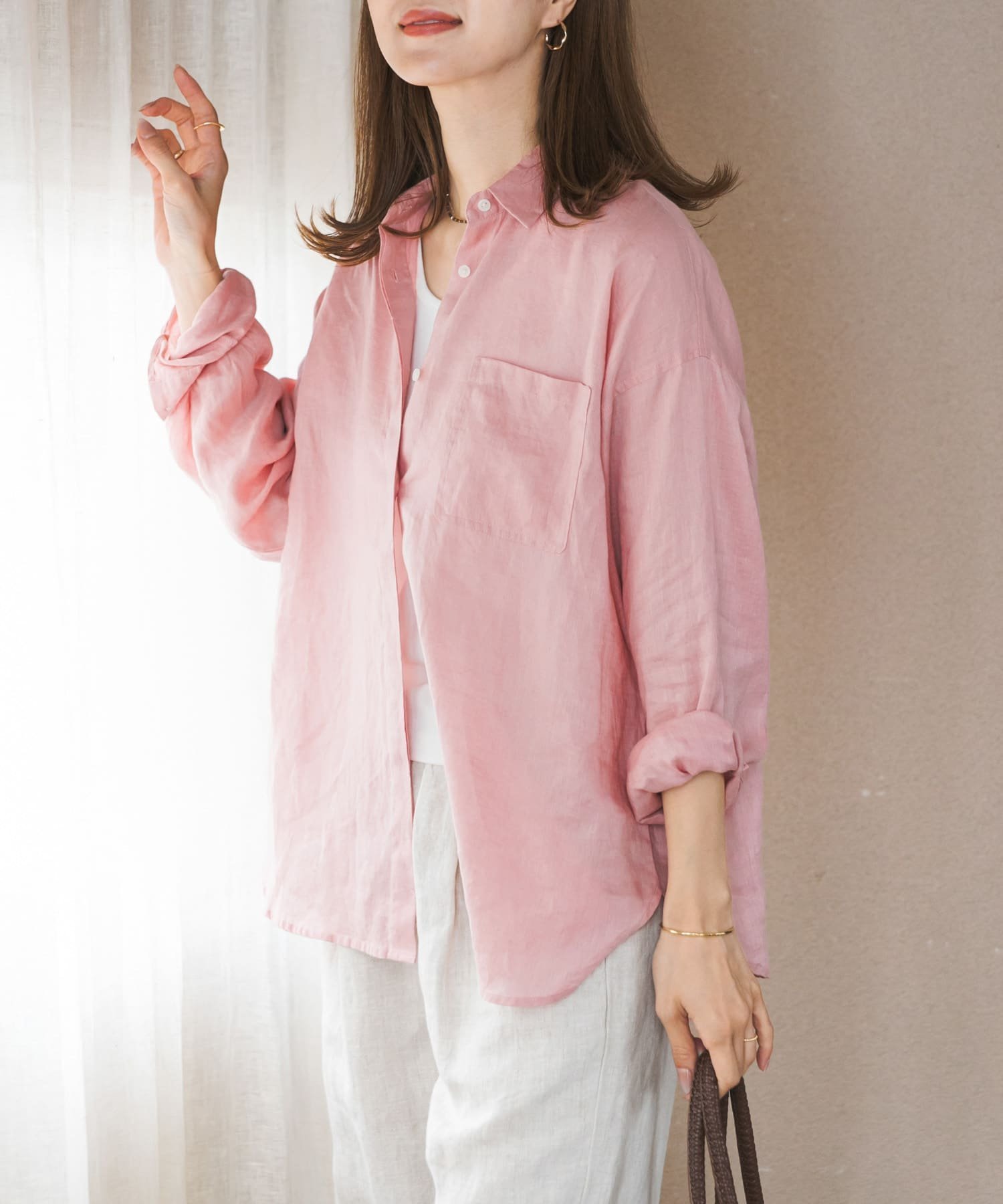 【アーバンリサーチ ドアーズ/URBAN RESEARCH DOORS】のリネンオーバーシャツ 人気、トレンドファッション・服の通販 founy(ファニー) 　ファッション　Fashion　レディースファッション　Fashion for Women　トップス・カットソー　Cut & Sew Tops　シャツ・ブラウス・オフィスカジュアル　Elegant Blouses & Button-Ups　2026年　2026　シンプル　Simple, Minimal　ストライプ　Stripe, Striped Pattern　リネン　Linen, Linen Fabric　リラックス　Relax, Relaxed Fit　レギュラー　Regular, Standard Fit　ロング　Long, Long-Length　夏　Summer　S/S・春夏　SS, Spring/Summer, Warm Season　無地　Plain, Solid Color　 other-1|ID: prp329100004885812 ipo3291000000036474324