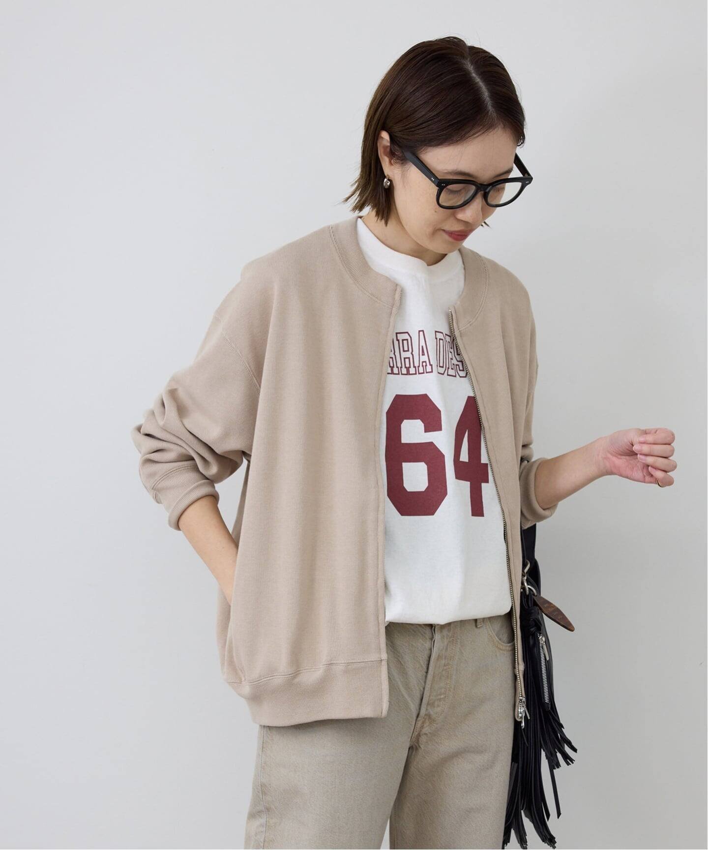 【スローブ イエナ/SLOBE IENA】のダブルZIPクルーネックカーディガン インテリア・キッズ・メンズ・レディースファッション・服の通販 founy(ファニー) 　ファッション　Fashion　レディースファッション　Fashion for Women　トップス・カットソー　Cut & Sew Tops　カーディガン・羽織り　Layered Style Cardigans　2026年　2026　アクセサリー　Fashion Accessories　カットソー　Cut and Sewn Top　カーディガン　Cardigan, Knitwear　サテン　Satin, Glossy Fabric　ジップ　Zip, Zipper　ダブル　Double, Double-Breasted　フレア　Flare, Flared　ロング　Long, Long-Length　楽ちん　Easy Fit, Comfortable　ベージュ|ID: prp329100004885843 ipo3291000000036474644