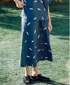 【ゴースローキャラバン/go slow caravan】のストレッチサッカー総柄プリントイージースカート (WOMENS) チャコール|ID: prp329100004885861 ipo3291000000036474943