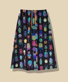 【ゴースローキャラバン/go slow caravan】のストレッチサッカー総柄プリントイージースカート (WOMENS) ブラック|ID: prp329100004885861 ipo3291000000036474945